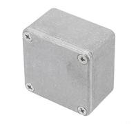 Contenitore elettrico in metallo pressofuso per alloggiamento strumenti, protezione IP54, spessore 2 mm, finitura argento (1600 libbre (50,5 x 50,5 x 31 mm)