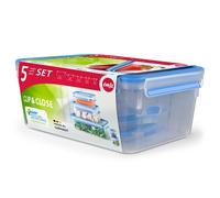 Contenitore Emsa CLIP & CLOSE 508568 3,7 L Blu Trasparente Set