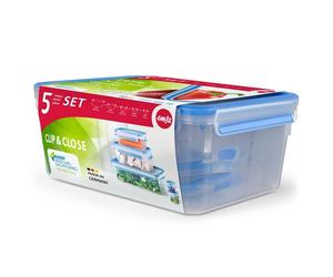 Contenitore Emsa CLIP & CLOSE 508568 3,7 L Blu Trasparente Set