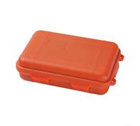 Contenitore ermetico in plastica impermeabile per campeggio, viaggi e attrezzi all'aperto, compatto e leggero, per strumenti e oggetti di valore (arancione)