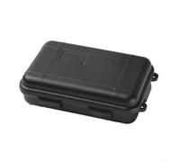 Contenitore ermetico in plastica per campeggio all'aperto, custodia impermeabile e antiurto per strumenti gadget oggetti di valore (nero)