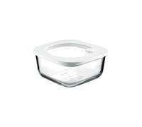 Guzzini - Kitchen Active Design, STORE&MORE GLASS, Contenitore Ermetico in Vetro per Frigo/Freezer/Microonde (M) - Trasparente, 16 x 16 x h7,6 cm | 965 cc - 11330111