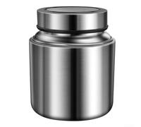 Contenitore ermetico per alimenti, realizzato in acciaio inossidabile 304, con coperchio a vite trasparente e guarnizione in silicone per tè, caffè e prodotti secchi (800 ml)