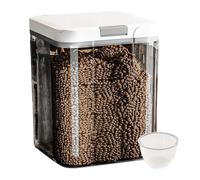 Contenitore ermetico per cibo per cani, 5 l, trasparente, a prova di perdite, contenitore per crocchette per animali secchi, contenitore sigillabile, per cereali, cereali, riso, snack, casa, cucina