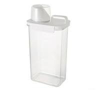 Contenitore ermetico trasparente per bucato con beccuccio e tazza, contenitore sigillato per mantenere asciutta la polvere, adatto per detersivo liquido o in polvere (2300 ml)