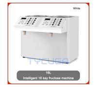 Contenitore Erogatore Di Fruttosio Intelligente A 16 Pulsanti For Macchina Automatica For Zucchero Da 8L/16L For Bubble Tea Shop, Controllo Rapido E Preciso O Sciroppo Negozi di ghiaccio(16L white)