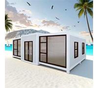 Contenitore espandibile prefabbricato Piccola casa con design modulare pieghevole Struttura in acciaio Camera da letto Soggiorno Cucina Bagno per uso residenziale Cabina di vacanza Opzioni di layout