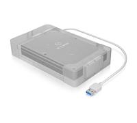ICY BOX Custodia USB 3.0 IB-AC705-6G per HDD 3,5"/2,5" SATA III con cavo e alimentatore Bianco