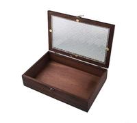 Contenitore estetico in legno vintage con un bellissimo design floreale in costruzione robusta (L)