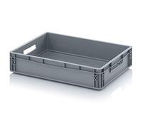 Contenitore euro EG 64/12, 60 x 40 x 12 cm, Contenitore in plastica da 24 litri | Contenitore per stoccaggio e trasporto impilabile | Contenitore per alimenti a freddo e resistente al calore