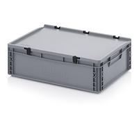 Contenitore euro standard - cassetta euro 60 x 40 x 17 cm con coperchio a cerniera con metro incluso.