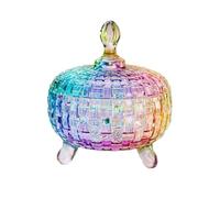 Contenitore europeo trasparente per caramelle, con coperchio antipolvere, 685 ml, organizer per piano di lavoro o decorazione dell'armadio, elegante barattolo trasparente per caramelle per la