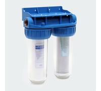 CONTENITORE FILTRO DEPURATORE ACQUA CARBONI ATTIVI E IMPURITA' DA 3/4 CON STAFFA