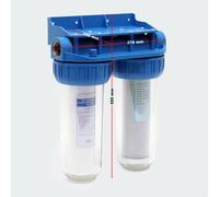 CONTENITORE FILTRO DEPURATORE ACQUA CARBONI ATTIVI E IMPURITA' DA 3/4 CON STAFFA