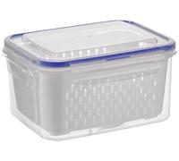 Contenitore for Alimenti 4 In 1, Contenitori for Prodotti Con Coperchio E Filtro Contenitori for Frutta Di Grandi Dimensioni for Frigorifero Scatola(Blue-S)