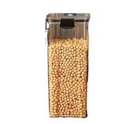 Contenitore for alimenti in barattolo sigillato, contenitore for in plastica trasparente, for multicereali impilabile e essiccato(1800ml 2pcs,Black)