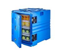Contenitore for alimenti isolato da 90L e 120L, contenitore for la consegna di cibo, for catering con ruote, caricamento frontale, armadio frigorifero for esterni Per uso fai da te(Blue 90L)