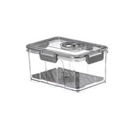 Contenitore For Alimenti Sottovuoto, Trasparente, Organizer For Frigorifero Con Rete Di Drenaggio, Dispenser For Alimenti Di Grande Capacità For La Cucina.(A-7.5L Without pump)