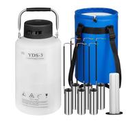 Contenitore for azoto liquido da 3 litri, serbatoio for in lega di alluminio, contenitore criogenico statico, for con 6 bombole e borsa for il trasporto Per principianti del fai da te