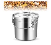 Contenitore for cereali da cucina in acciaio inossidabile, contenitore for cereali ermetico con coperchio for riporre la cucina, contenitore for alimenti for chicchi di caffè, riso e cereali(9l)