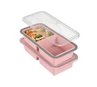 Contenitore for congelatore in silicone da 2 pezzi con coperchio, grande capacità, stampo for cubetti di ghiaccio, zuppa congelata, scatola conservazione(2Pcs Pink)