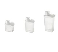 Contenitore for detersivo in polvere ermetico for bucato, grande capacità, 2 pezzi, contenitore trasparente for in e liquido(B)