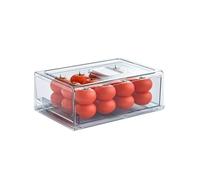 Contenitore for frigorifero con cassetto, impilabile, organizer for credenza da cucina, for la conservazione di frutta e verdura(B-Small)