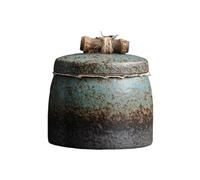 Contenitore for il tè in ceramica vintage, barattoli for la conservazione in stile giapponese, lo zucchero con chiusura ermetica e coperchio, for alimenti for tè, caffè e zucchero(Green)