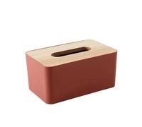 Contenitore for la casa e vita in legno Scatola for fazzoletti in for tovaglioli in carta Portacopertina(Pink)