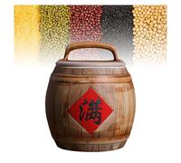 Contenitore for la conservazione del riso con coperchio, distributore di riso in ceramica, for la conservazione dei cereali, in stile cinese, barattolo for riso da cucina for farina di riso(10KG)