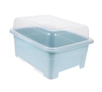 Contenitore For La Cucina Con Coperchio Trasparente, Scolapiatti Staccabile, Contenitore For La Raccolta Di Posate E Bicchieri, Facile Da Pulire E Utilizzare For La Cucina Di Casa.