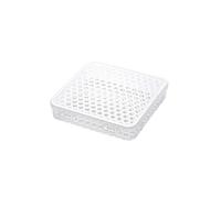 Contenitore for la pulizia di stoviglie in plastica for lavastoviglie con gabbia for bacchette, cucchiaio, scolapiatti, borsa portaoggetti for cucina(Square Clear)