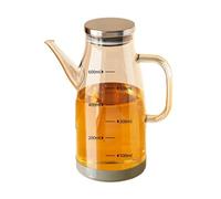 Contenitore For Olio In Vetro Da 600/800/1000 Ml, Contenitore For Condimento For Uso Domestico, Contenitore In Vetro + Acciaio Inossidabile, Senza Olio, Serbatoio For Olio In Vetro Sospeso(600ml)