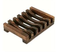 Contenitore for sapone in latta, portasapone da viaggio con coperchio, scatola for funzione autosvuotante - rettangolare(Brown)