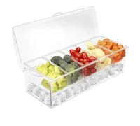 Contenitore for spezie rimovibile 4/5 in acrilico trasparente da cucina, contenitore for sale e zucchero, con cucchiaio coperchio(5-cell box)