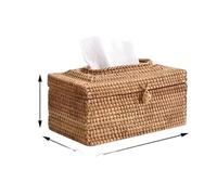 Contenitore for tovaglioli in rattan, dispenser for carta igienica, for bagno, casa, ufficio, hotel(22x12x10cm)