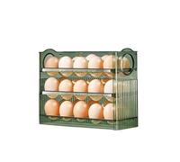 Contenitore for uova, compatibile con contenitori for alimenti, organizer for frigorifero, vassoio portaoggetti for conservare le(Green)