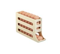 Contenitore For Uova Con Ruote Automatiche Ad Alta Capacità For Frigorifero, Scaffale Dedicato Alla Cucina Domestica(Yellow 1pcs)