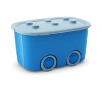 Keter scatola giochi per bambini con ruote Funny Box L - 58X38,5X32H Azzurro
