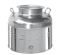 BIDONE CONTENITORE FUSTO OLIO OLIVARI 15LT IN ACCIAIO INOX 18/10 MADE IN ITALY