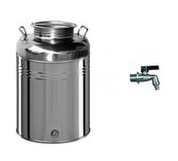 Contenitore fusto bidone olio Inox 18/10 Belvivere 10 20 30 50 100 lt made Italy