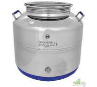 CONTENITORE FUSTO BIDONE OLIO SALDATO ACCIAIO INOX SANSONE 30LT LATTA TAPPO VITE