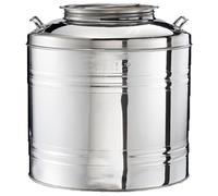 Contenitore fusto in acciaio inox 30 litri per olio Tanica alimentare giara