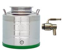 Contenitore Fusto Olio Acciaio Inox Saldato 30 / 50 Litri Con o Senza Rubinetto