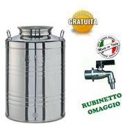 CONTENITORE FUSTO PER OLIO IN ACCIAIO INOX 10 15 20 25 30 50 LITRI BELVIVERE