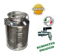 CONTENITORE FUSTO PER OLIO IN ACCIAIO INOX 10 20 30 50 100 LITRI QUATTRO EFFE