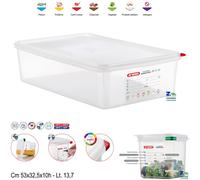 CONTENITORE GASTRONOMICO CON COPERCHIO ERMETICO LT 13,7 ETICHETTA IML ART 03036