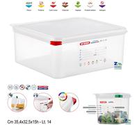 CONTENITORE GASTRONOMICO CON COPERCHIO ERMETICO LT. 14 ETICHETTA IML ART 00470
