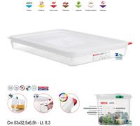 CONTENITORE GASTRONOMICO CON COPERCHIO ERMETICO LT. 8,3 ETICHETTA IML ART 03044