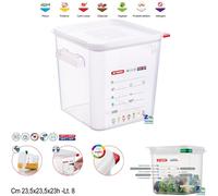 CONTENITORE GASTRONOMICO CON COPERCHIO ERMETICO LT. 8 ETICHETTA IML ART 11854